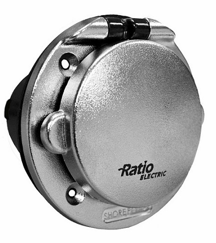 Ratio 16A Inlet - Polyamid Inlet Chrome Plated