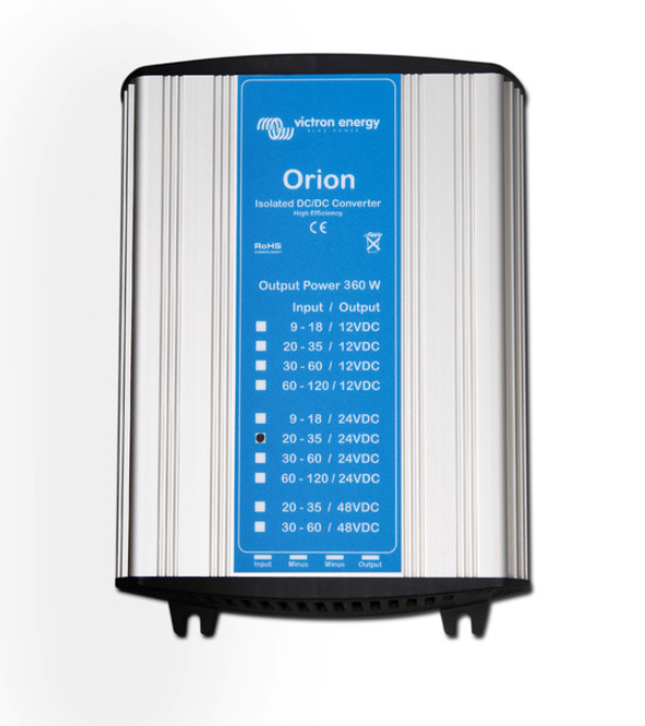 Victron Orion DC-DC converter. 48v input,  12v output. 360W.)