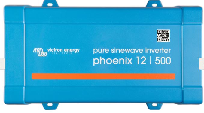 Victron Phoenix 12v, 500va 230v Sine Wave Inverter with DEFA 1M Extension cable connected