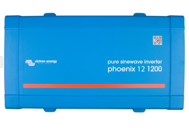Victron Phoenix 12v, 1200va 230v Sine Wave Inverter with DEFA 1M Extension cable connected